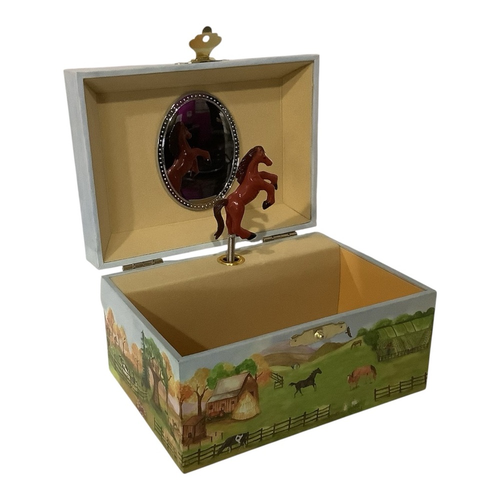 Enchantmints Horse Ranch Musical Jewelry Box “Playing My Old Kentucky Home”